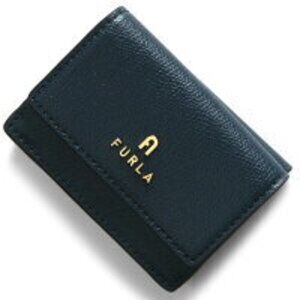 Furla Camellia Tri fold Wallet Blue Jay Navy Blue Greige